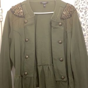 Plus Military Blazer